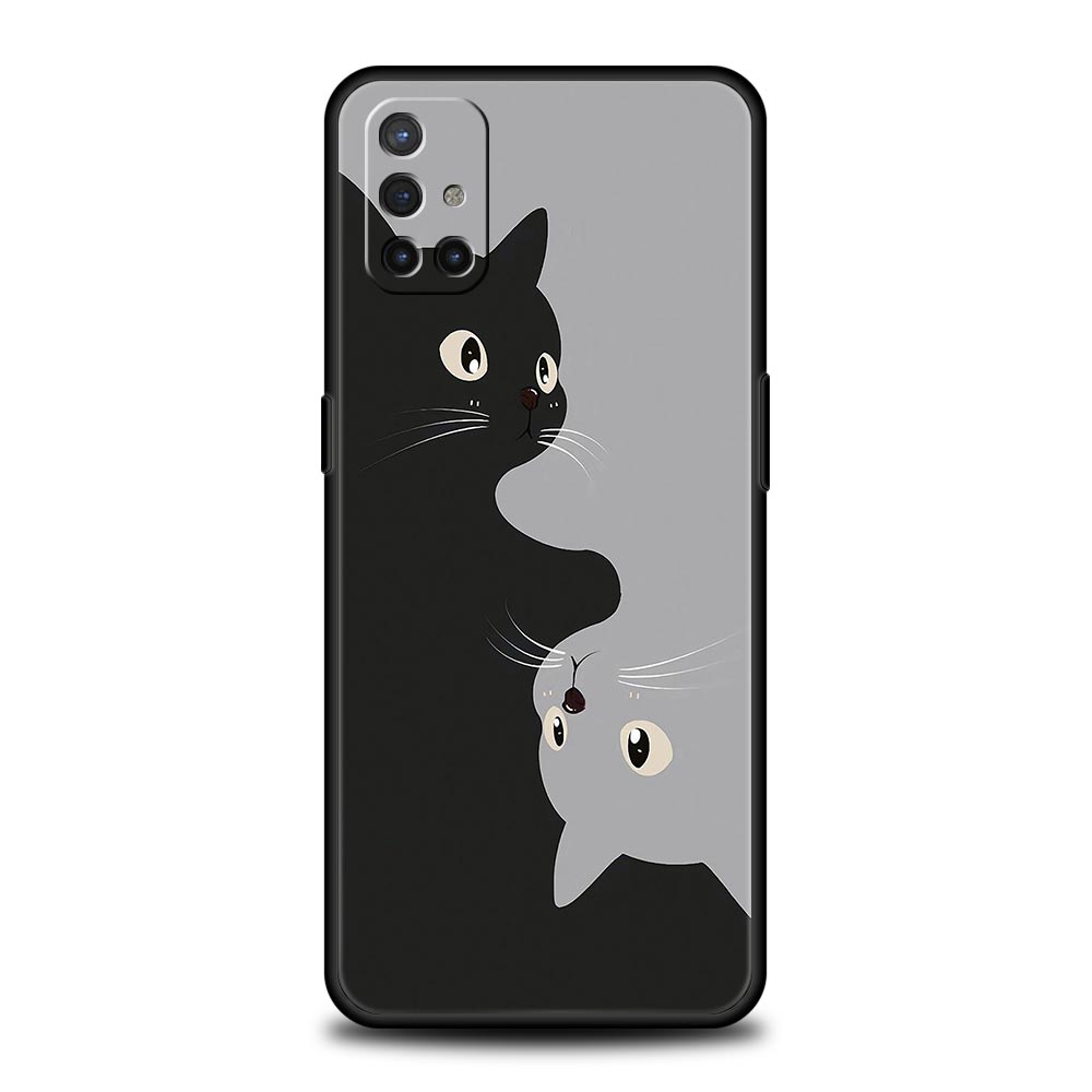 Cute Cat Phone Case For OnePlus 13 12 11 10 9 8 7T Pro 13R 12R 10R 9RT 8T Nord N200 N30 2T CE 2 3 5G Lite Soft Cover