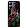 Phone Case - MANIACASE - Xiaomi Redmi Note 13 4G - TPU Silicone - Tanjiro Kamado Pattern (demon Slayer) - Black