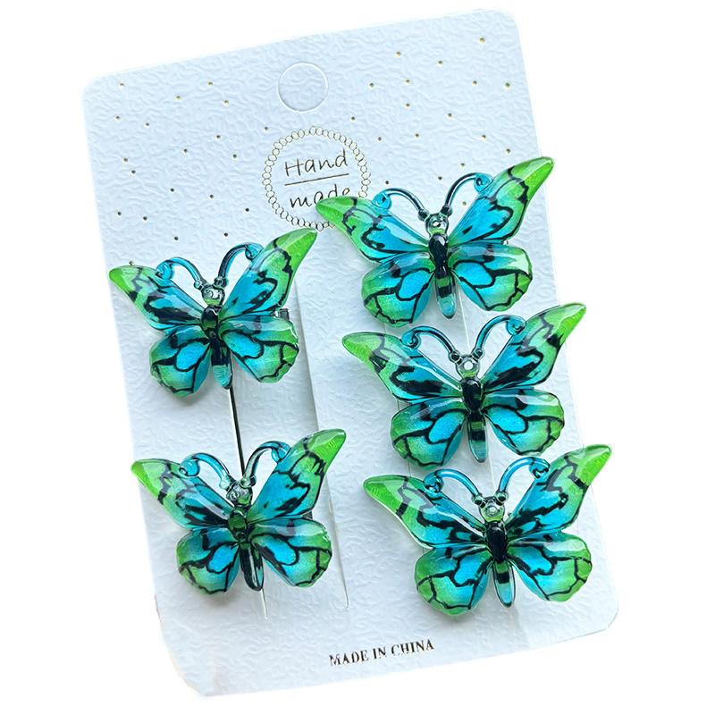 5PCS Sweet Stereoscopic Gradient Cute Baby Hairpins Kids Hair Clips Children Headwear Princess Barrette Girls Accessories