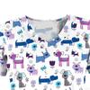 Surgical Shirt for Pet Groomers, Easy to Clean, Elegant, Professional, Short Sleeve, Nurse Work