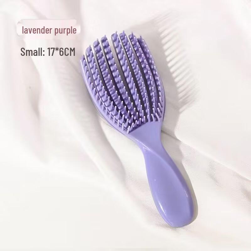 Shell Hollow Fluffy Styling Comb: Anti-Static, Gentle on Hair, Scalp Massaging Rib Comb for Dry & Wet Use.
