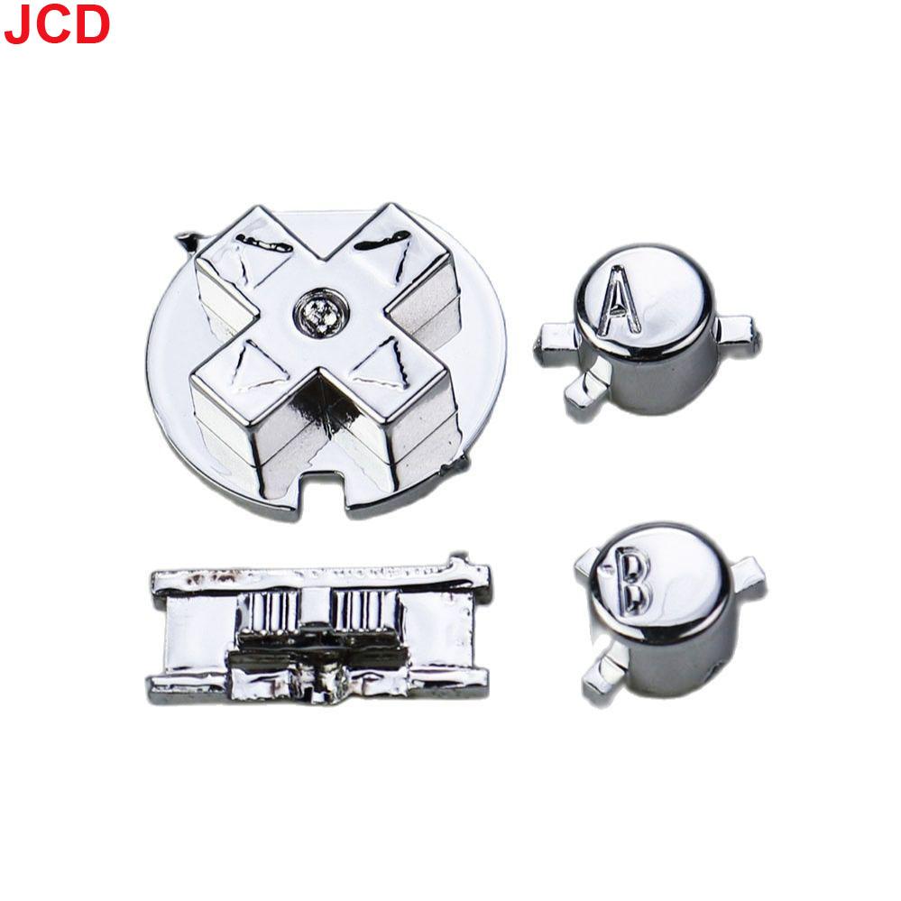 

JCD 1set Electroplating DIY Button For Game Boy Button Shell For GBC Game replacement Button D-Pad A B Buttons Kit срібний