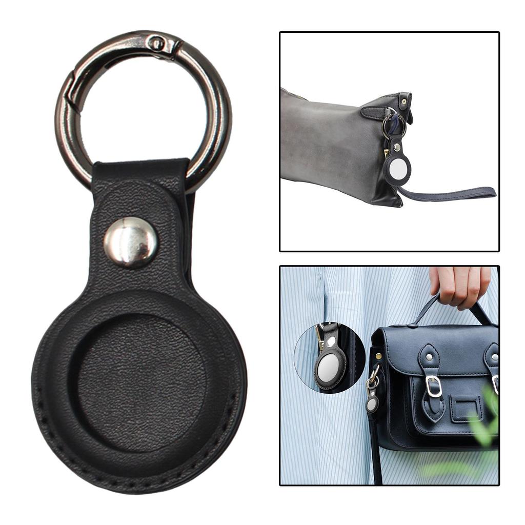 New PU Leather Protective Sleeve for Apple for Airtag Locator Tracker Anti-lost Keychain Protective Sleeve, wear-resistant