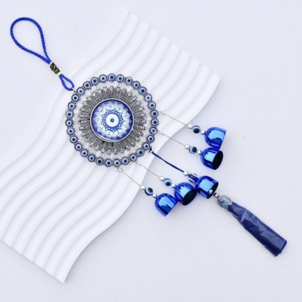 Wind Chimes Blue Eyes Bell Metal Pendant Ethnic Style Wall Hanging Car Hanging