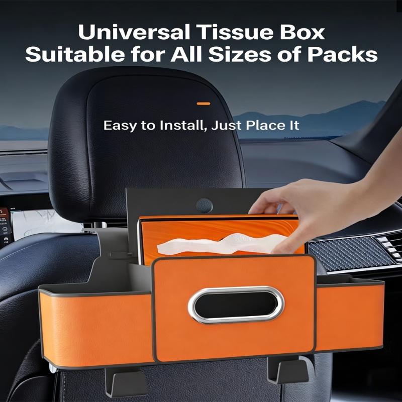 Vehicle Interior Organizer Hanging Storage Box Cup Holder Phone Slot Key Pocket for Multipurpose Storage