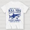 Funny Shark Unisex 100% Cotton Summer Casual Cool Loose T-Shirt