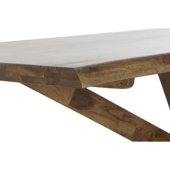 Table de salle à manger - Item Home - 180x86x76 cm - Bois massif - Naturel noyer - Style africain