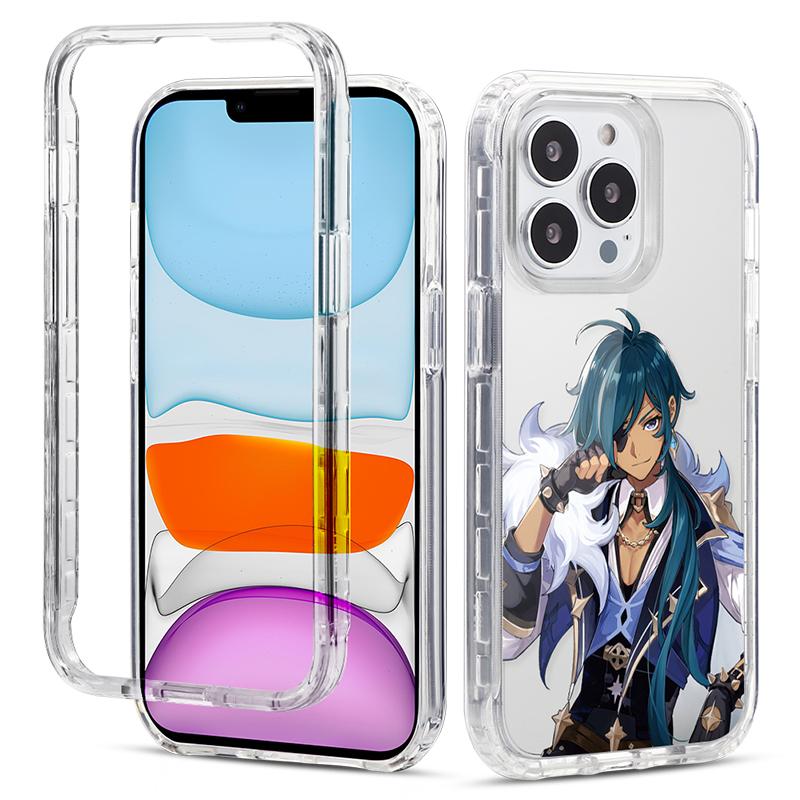 

Симпатичные матовые чехлы из ТПУ с рисунком аниме Genshin Impact для Xiaomi Redmi Note 10S 9 8 10 Pro Max 11S 9s 9T, прозрачная крышка + боковая рамка, Fundas Redmi 9T