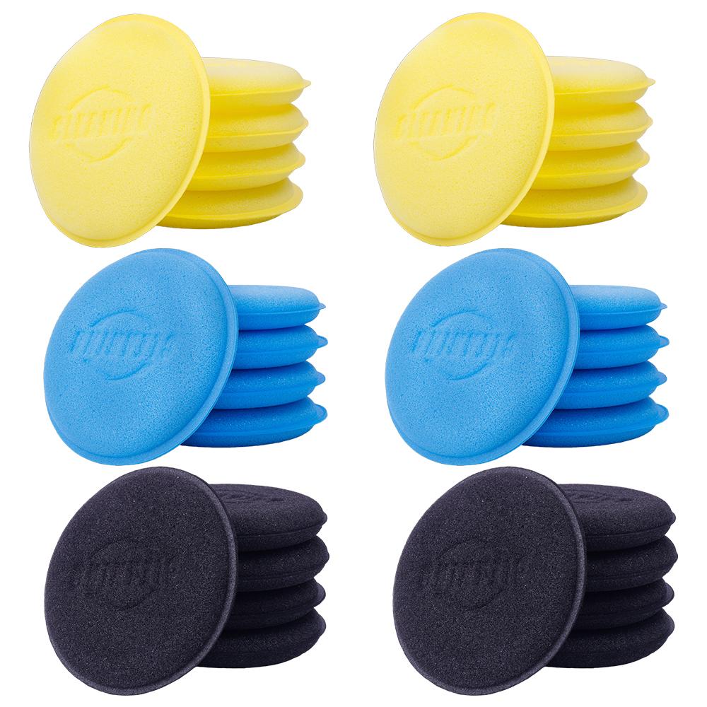 30pcs Car Waxing Sponges Circular Edge Pressing Car Waxing Polishing Cleaning Tool Car Waxing Polish Foam Sponge Applicator Pads