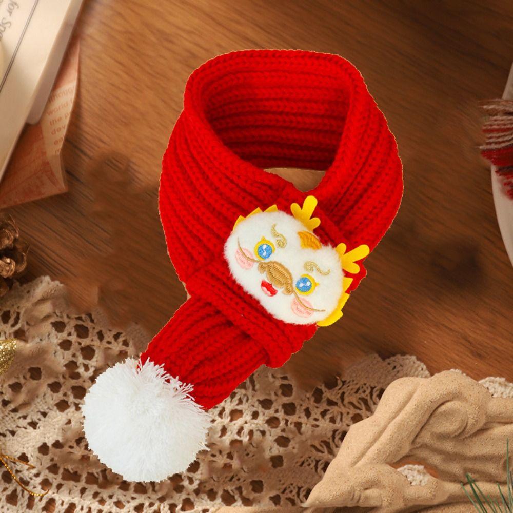 Cartoon Pet Red Bib Handmade Cat Shawl Washable Pet New Year Scarf  Spring Festival