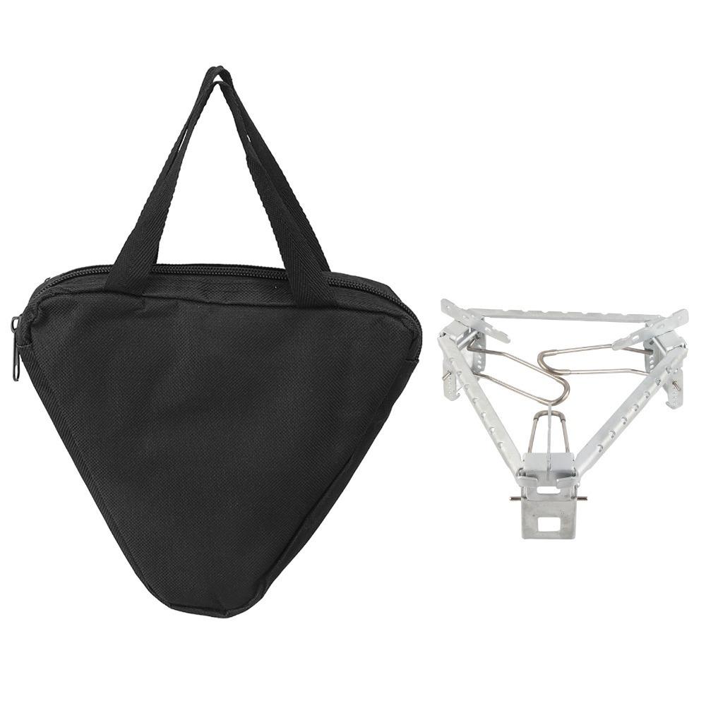 Stainless Steel Pot Rack Bracket Portable Folding Camping Tripod Durable Canister Stand Picnic серебряный