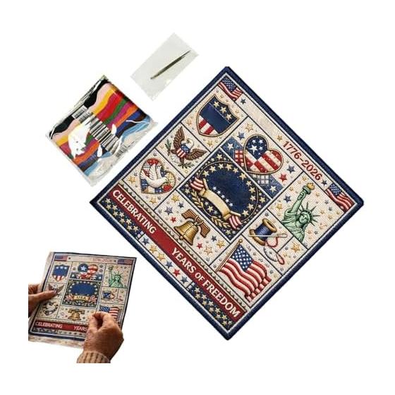 Embroidery Kit, Art Craft Sewing Project Set - Embroidery Practice Kit | For Families, Friends, Colleagues, Enthusiasts, Hobbyists, Beginners, Men,