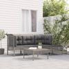 Vidaxl 5-Cz. Set da Giardino, Cuscini, Grigio, Rattan PE
