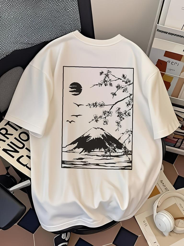 Fashion Versatile Men's T-shirt | Crew Neck