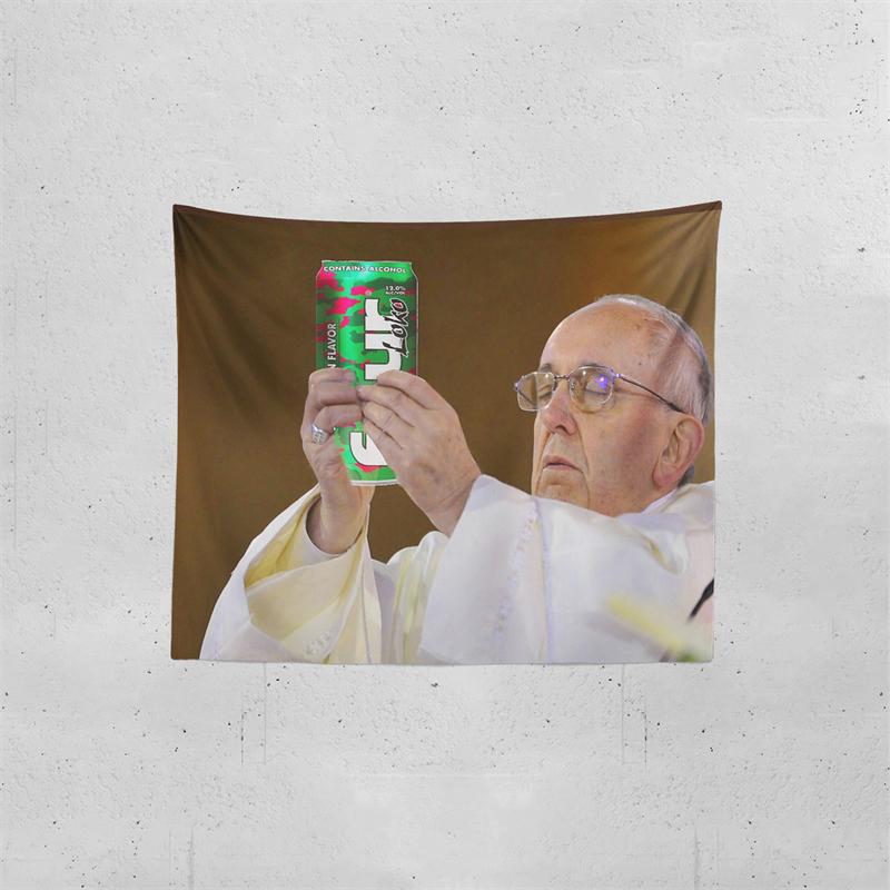 

Aertemisi The Pope Four Loko Tapestry Wall Hanging Art for Bedroom Living Room Decor College Dorm Party Backdrop Home 74x94cm(29x37in)
