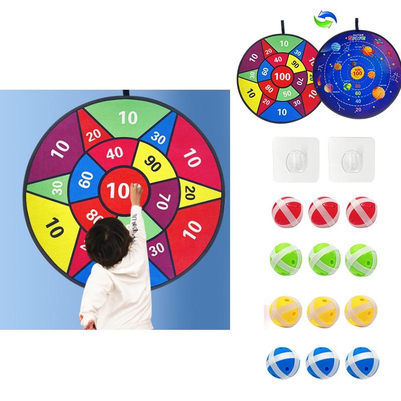 Large Double-sided Target For Cross-border Children's Dartboard Set Indoor Parent-child Game Toy With Sticky Balls