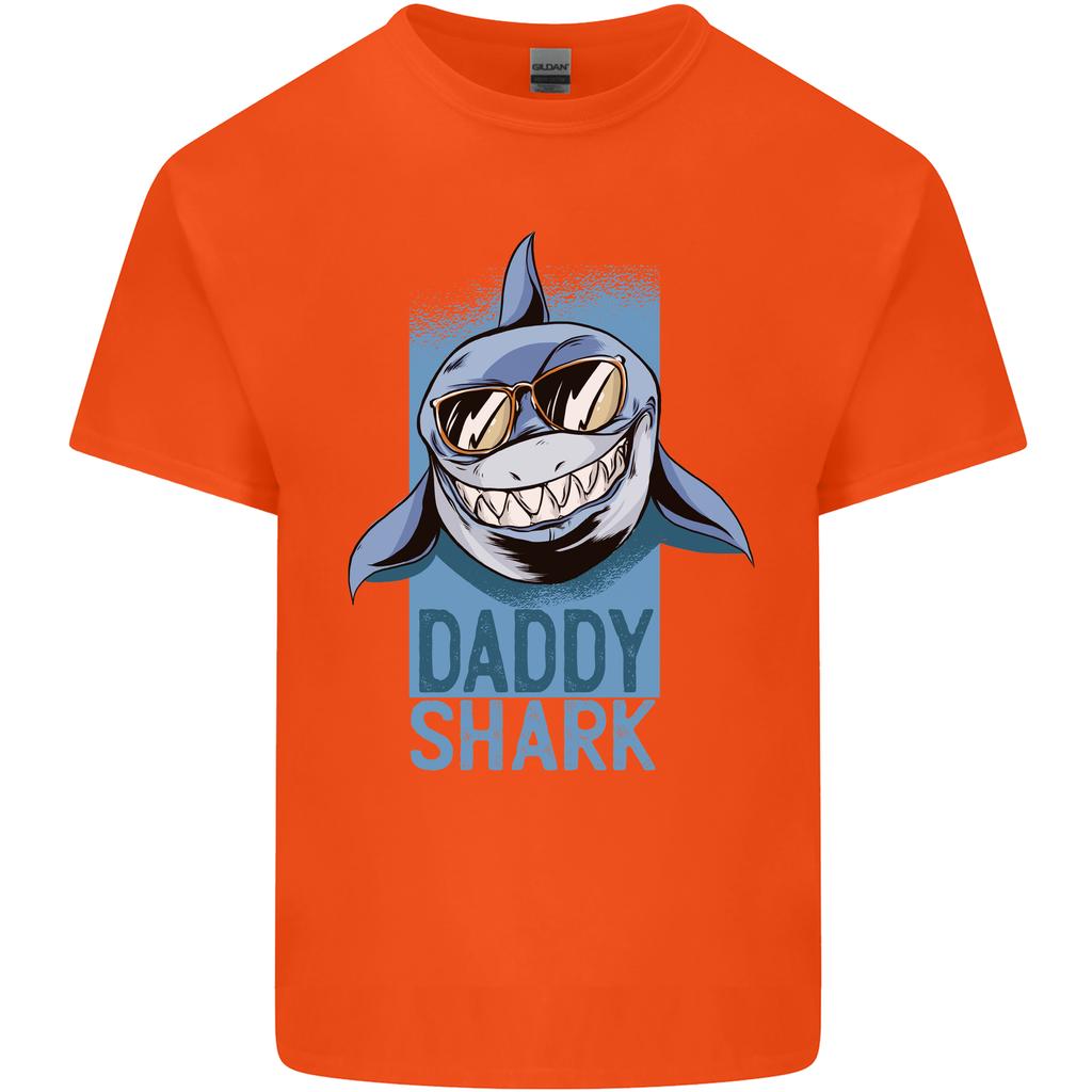 Daddy Shark Funny Fathers Day Unisexs Light Cotton TShirt