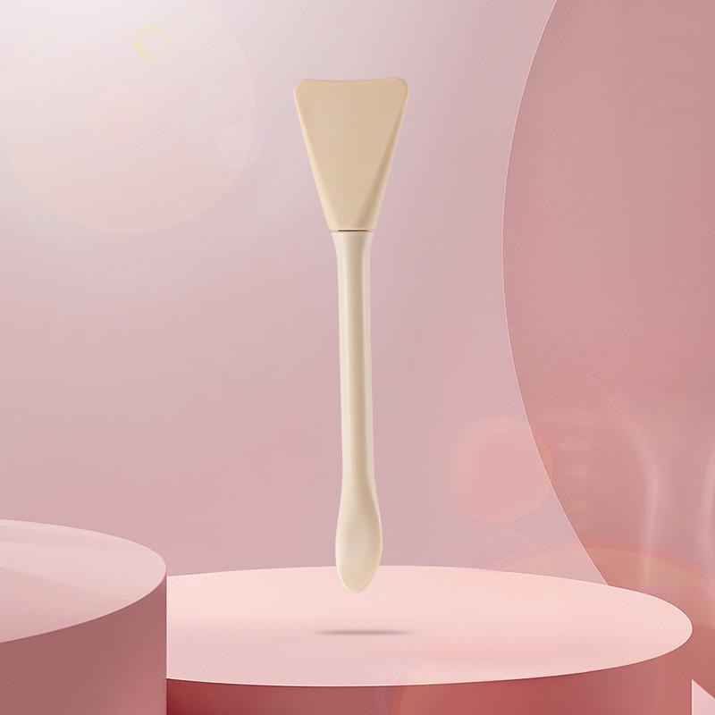 Pincel de Máscara Facial de Cabeça Dupla de Uso Duplo para Bastão de Máscara com Colher Aplique Pincéis de Máscara Facial de Filme de Lama Ferramentas de Beleza Facial de Silicone