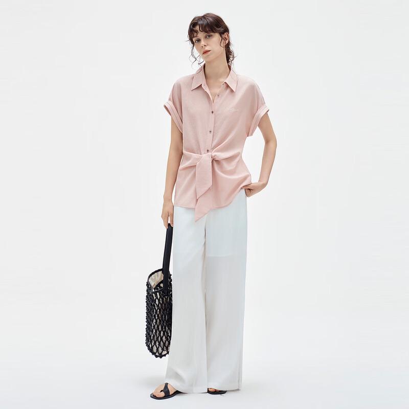 ELLE Women s Twisted Embroidered Blouse M