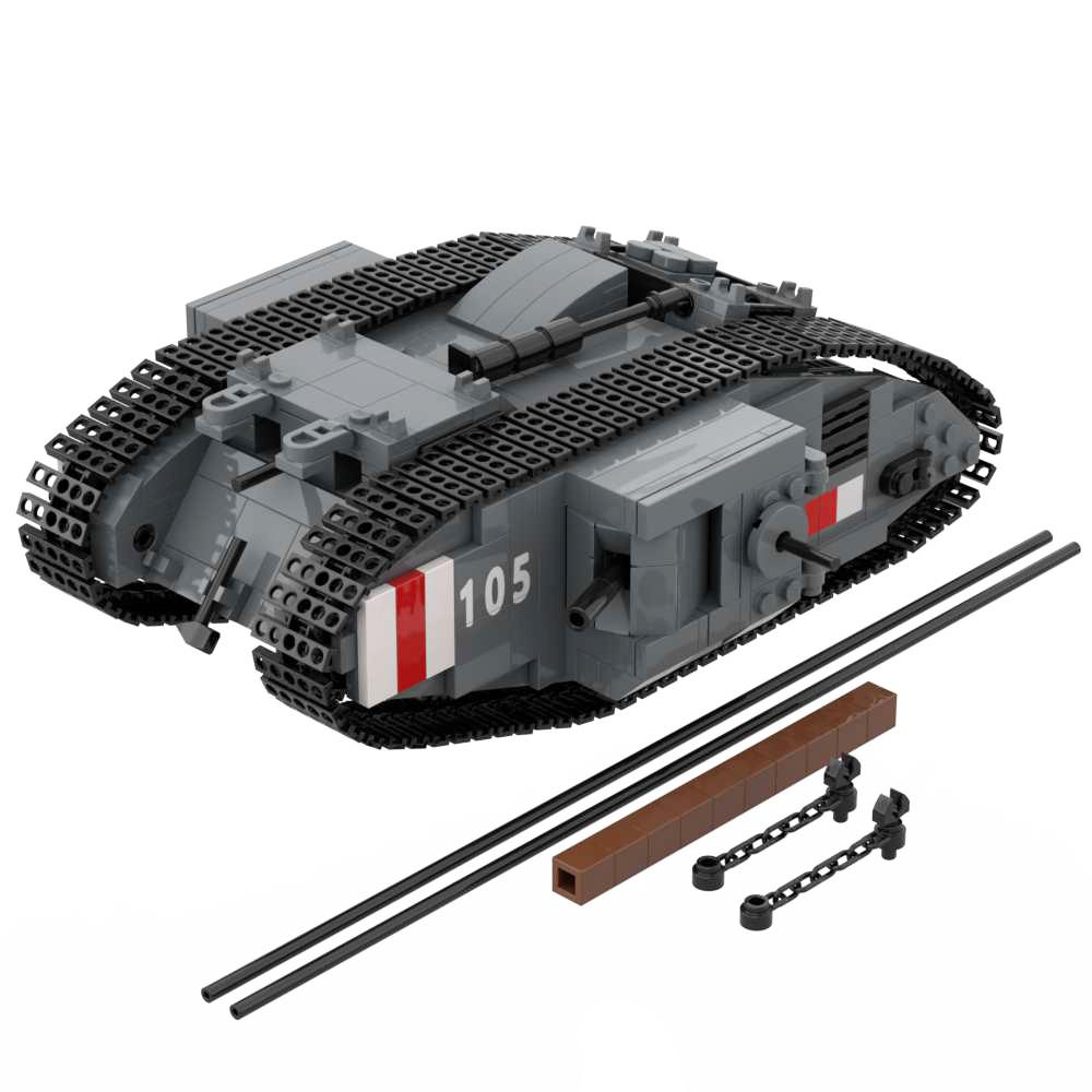 UK French Army Building Block Toy Military Ww1 Ww2 Mark Tank Matilda Staghound Mk1 AMX30 FV107 Armored Vehicle Howitzer Truck