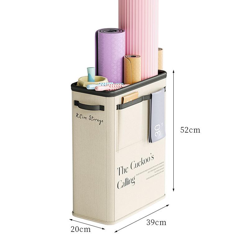 Foldable Fabric Storage Basket Yoga Storage Box Sundries Yoga Mat Organizing Home Sports Equipment Storage