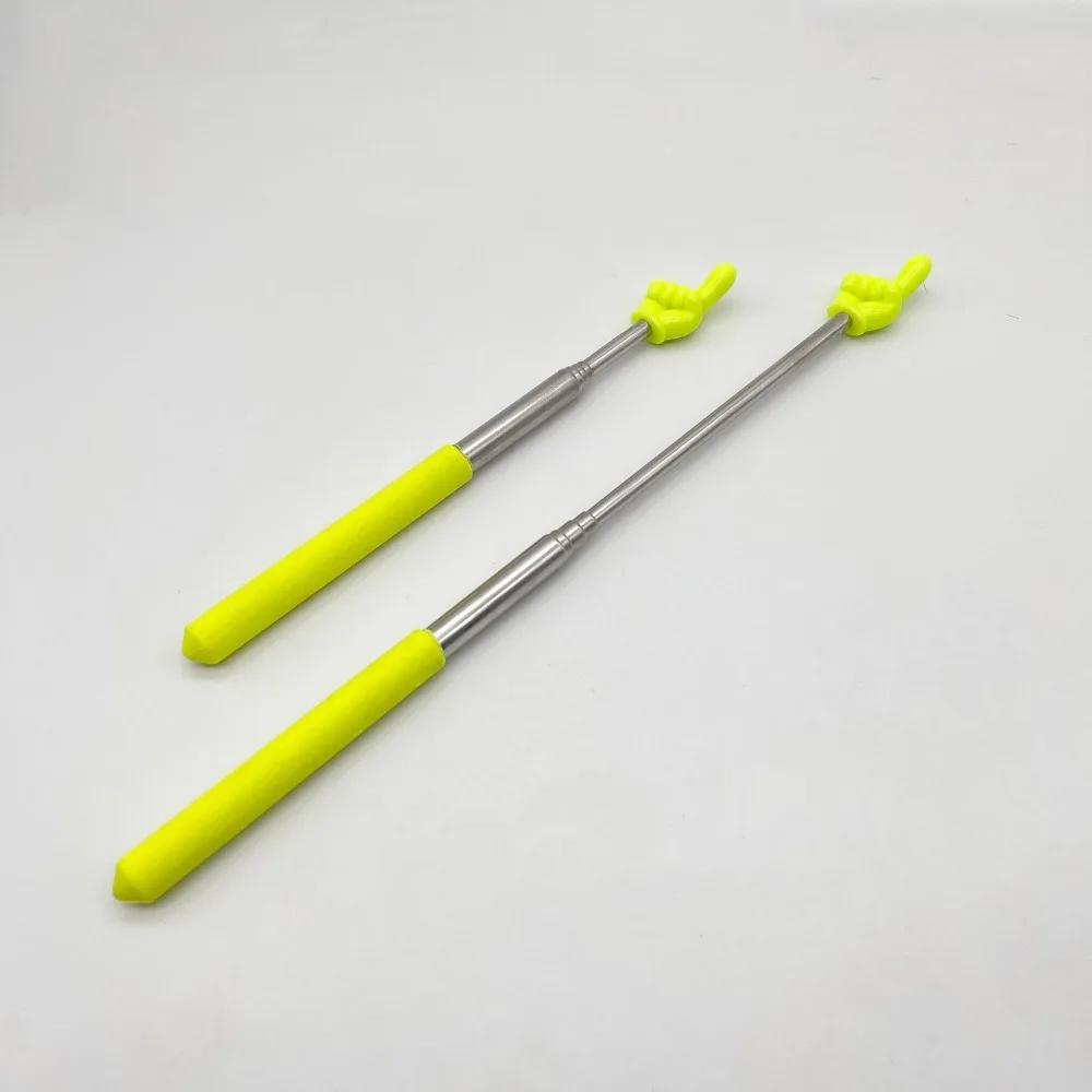 Professional Stainless Steel Teaching Pointer Telescopic Rod Finger Design Finger Reading Sticks Teaching Stick Teaching Tools