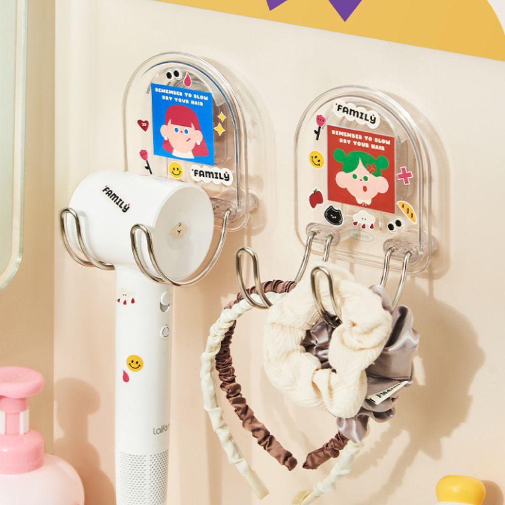 Space-Saving Storage No-Drill Wall-Mounted Storage Rack Multi-Purpose Hairdryer Organizer  Bathroom