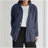 Casual Loose Long Sleeved Jacket Women Solid Color Button Pocket Fashionable
