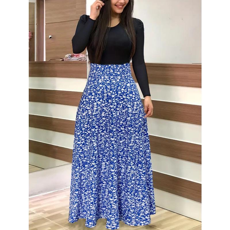 JPNTKY Fashion Summer Spring O-Neck Casual Dresses