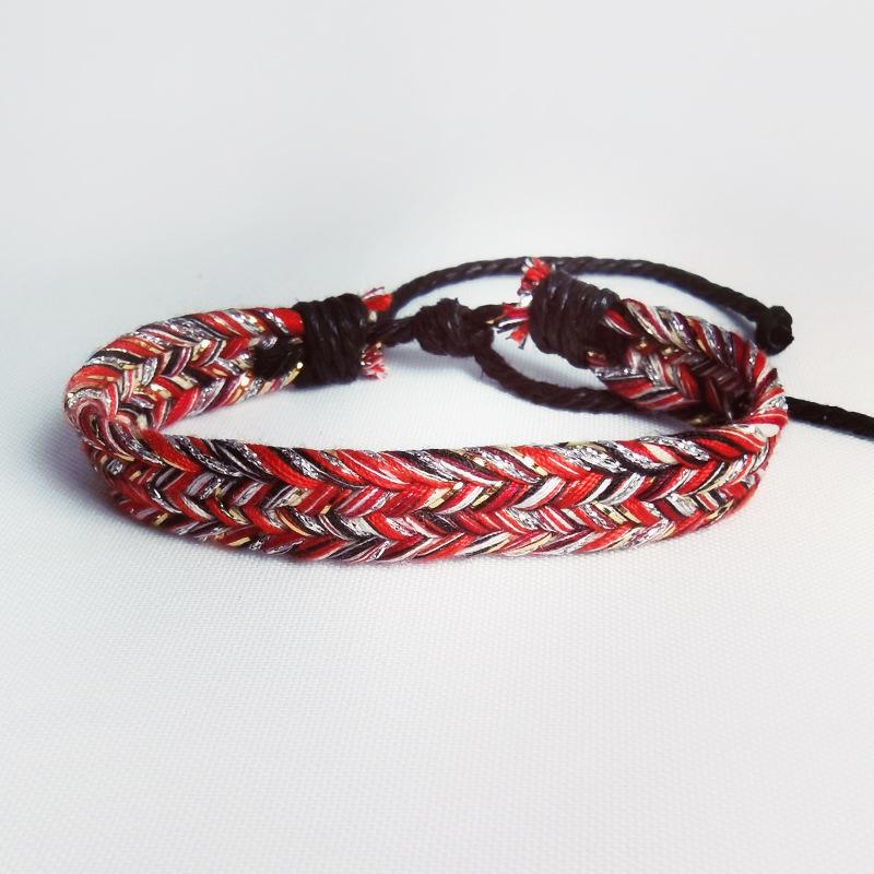 Handgefertigtes fünf-farbiges gewebtes Armband: Original japanisches trendiges Modeaccessoire