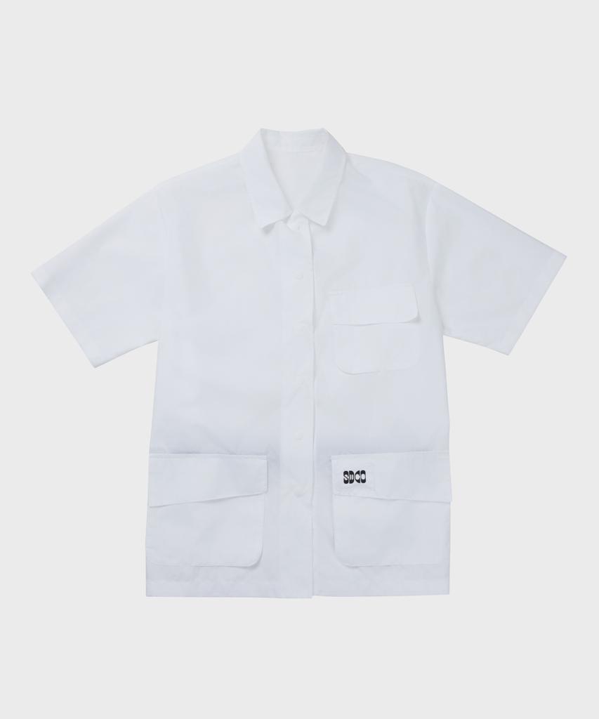 Sudalkeompeoni Open Back Half Work Shirt White