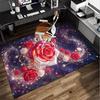 Starry Night Roses Office Rug Chair Mat, Entryway Carpet, Suitable for Front Door, Bedroom, Living Room, Desk, Holiday Gift