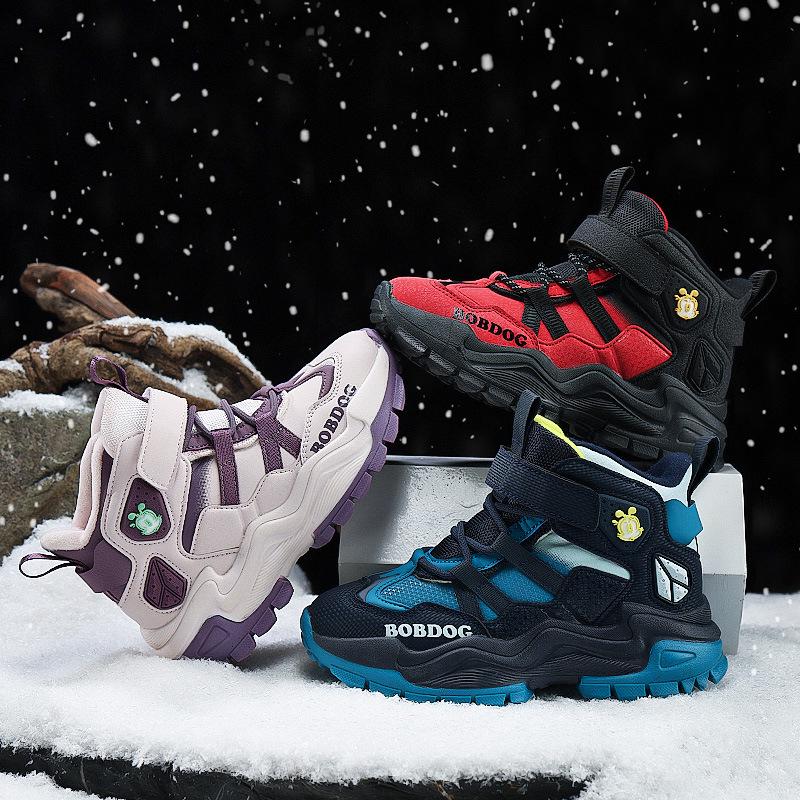 Babudou Kids' Winter Snow Boots - Warm Fleece Lined, Non-Slip, Waterproof Outdoor Boots