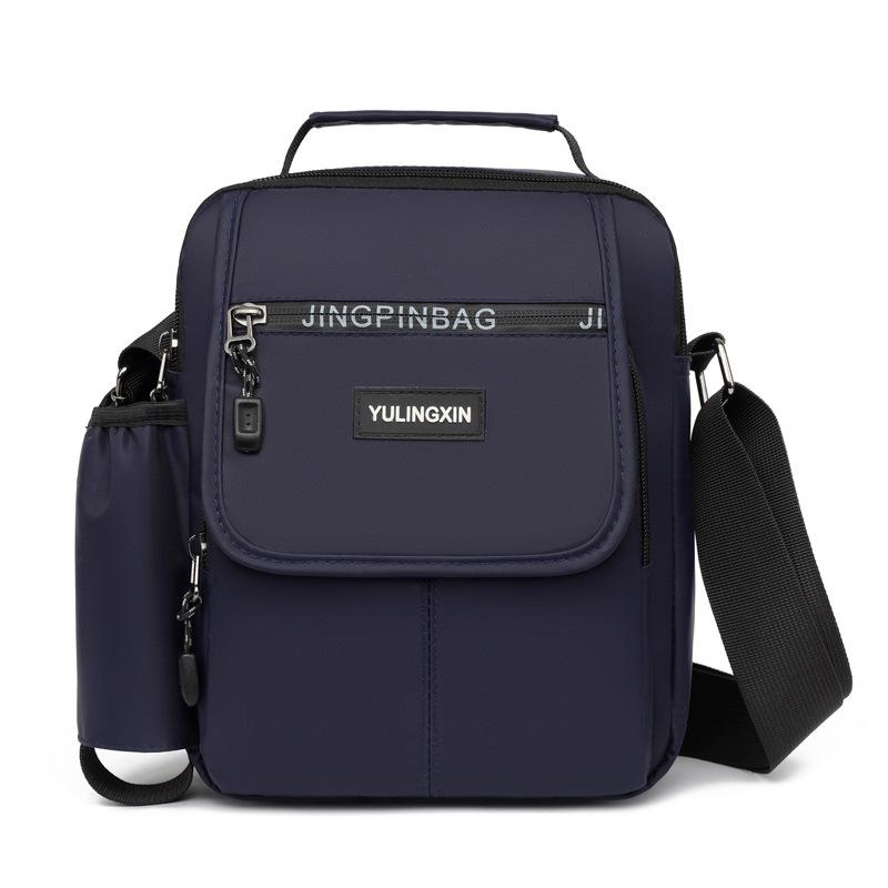 Мужская маленькая сумка, деловая сумка через плечо, многофункциональная, водоотталкивающая, портативная сумка синий