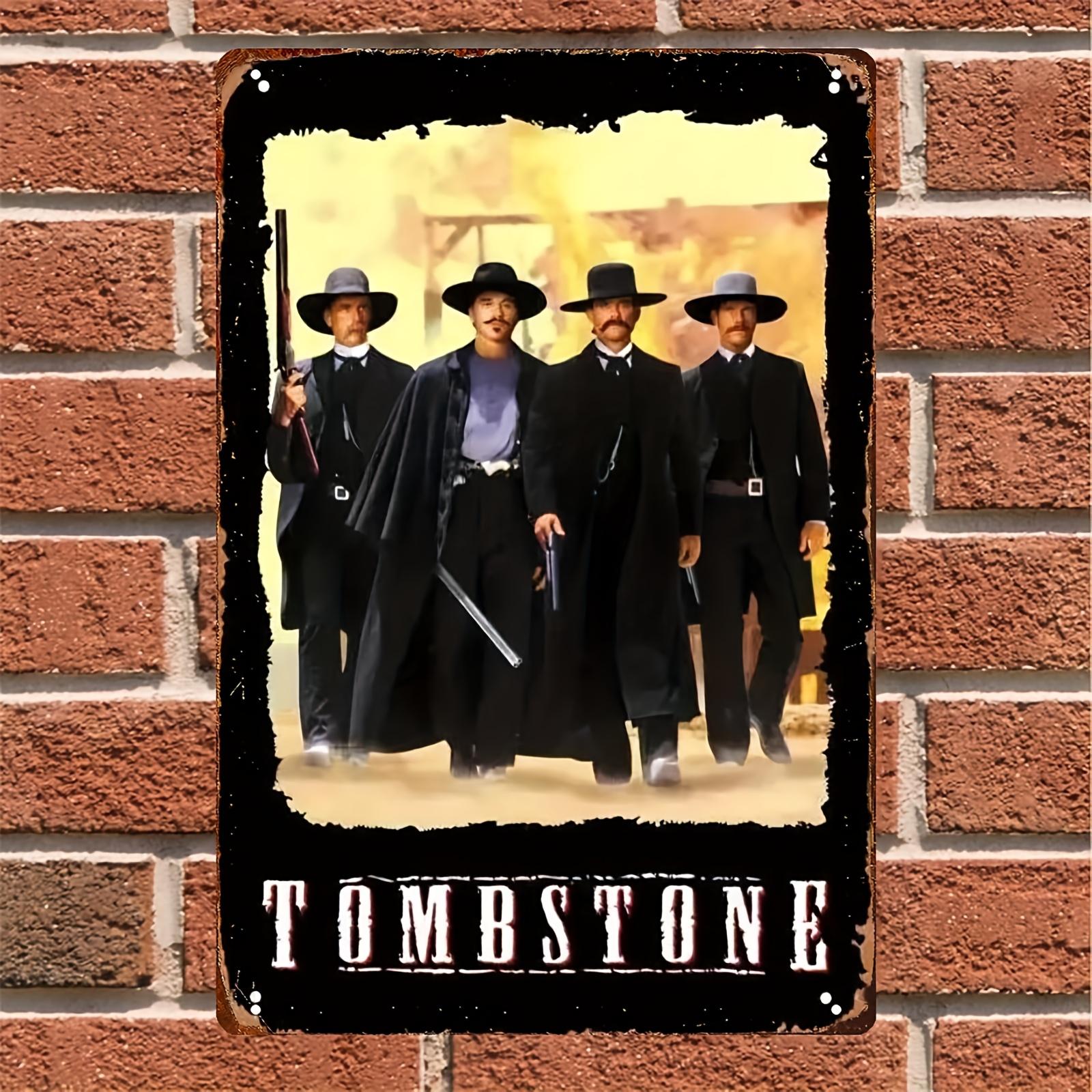

Vintage Metal Sign Metal Tin Sign Tombstone MovieInspired Eclectic Wall Art Vintage Decorative Plaque for Home Bar Ca aluminum 20x30cm