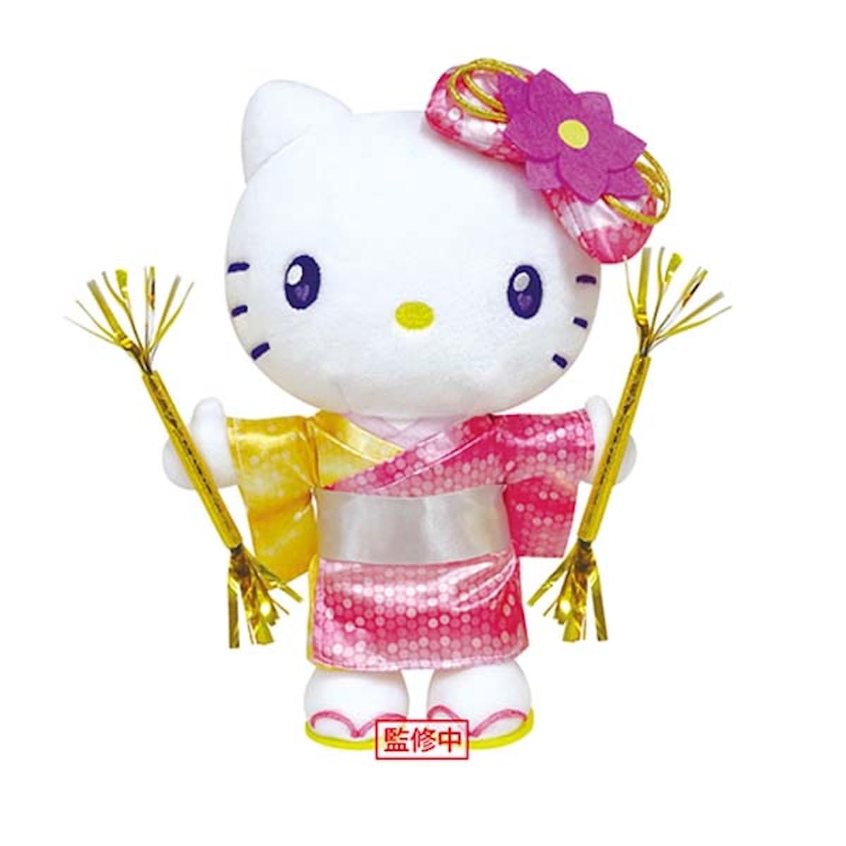 K Company Matsuken Samba x Hello Kitty Plush Toy, SKT-NG-KT, H230 x W180 x D90mm