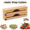 1PC 1 Cutter Dispenser Home Bamboo Restaurant Thermal Film Daliy Aluminum Foil Cutter Kitchen Plastic Wrap Cutters