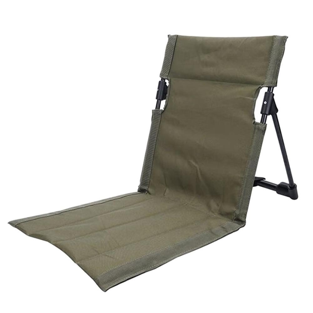 Backrest Cushion Foldable Camping Chair Lightweight Oxford Cloth Lazy Chair Back Support Outdoor Relaxing Chair