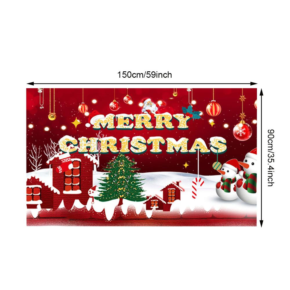 

Runtow 1Pcs Merry Christmas Banner Decoration 2025 New Year Background Decoration Banner Christmas Party Ornaments