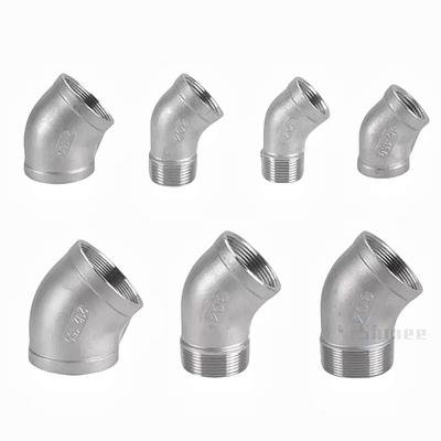 3/8"1/2" 1/4" Elbow 90/45 Degree Angled F/F Stainless Steel SS304 Female Male Threaded Pipe Fittings Reducer Plumbing Connection