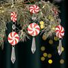 Candy Christmas Decorations 12 Pieces Christmas Decor Craft Acrylic Peppermint Candy Pendant For Home Wreaths Parties Car Garden