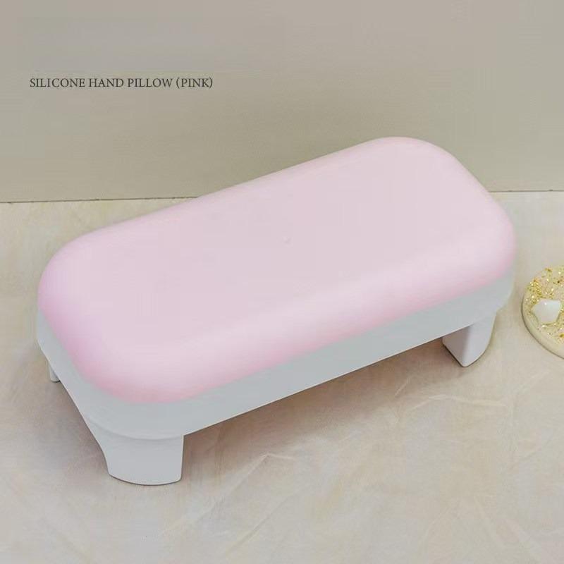 1 шт. Минималистичная силиконовая наволочка/подушка для нейл-арта в русском стиле, кожаная, устойчивая к пятнам, съемная и многоразовая. розовый