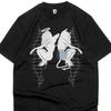 Engel Teufel Mädchen T-Shirt Goth Y2K Cyber Sigilism Alternative Grunge T-Shirt