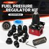 Adjustable Fuel Pressure Regulator 30-140PSI Adjustable Pressure Range 10AN Feed Ports & 10AN Return Port With 0-160PSI Gauge Set