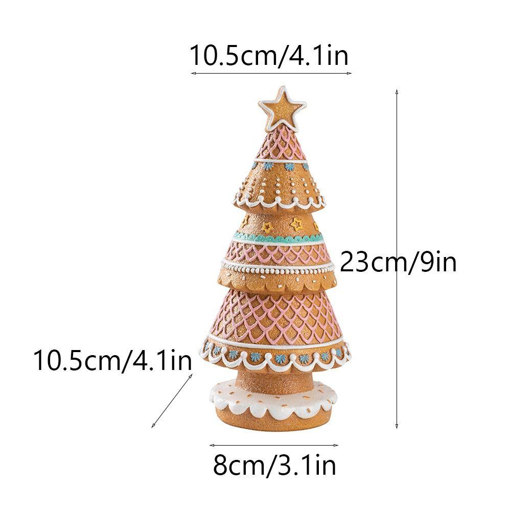 New Resin Gingerbread Christmas Tree Cute Christmas tree Ornaments Christmas Decorations Living Room Atmosphere