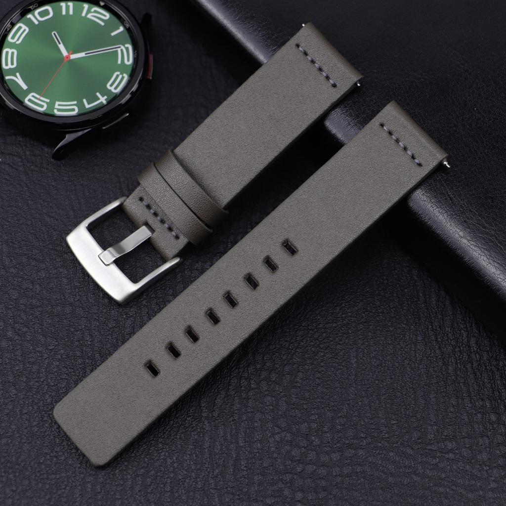 NEW 20/22mm Watch band Quick release Leather Strap for Samsung Galaxy Watch 3 Active2 40 44mm huawei watch gt2 WatchBand 18 24mm