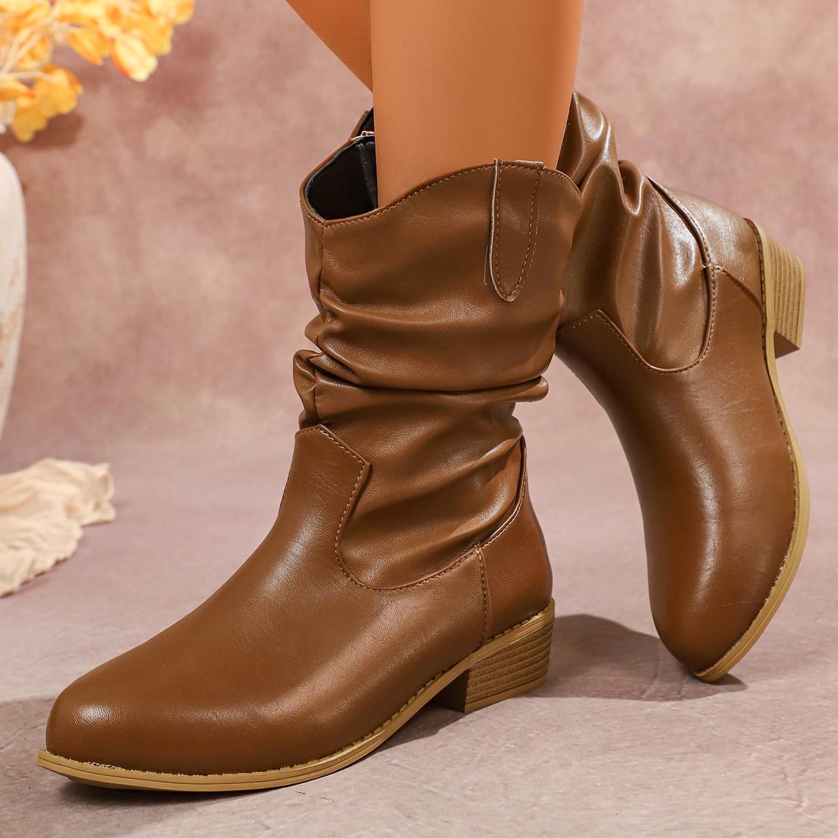 

Men Women Spring Autumn Casual Boots Comfortable Fashionable New Casual Popular Round Headed Flat Bottomed Elegant Knight 36
