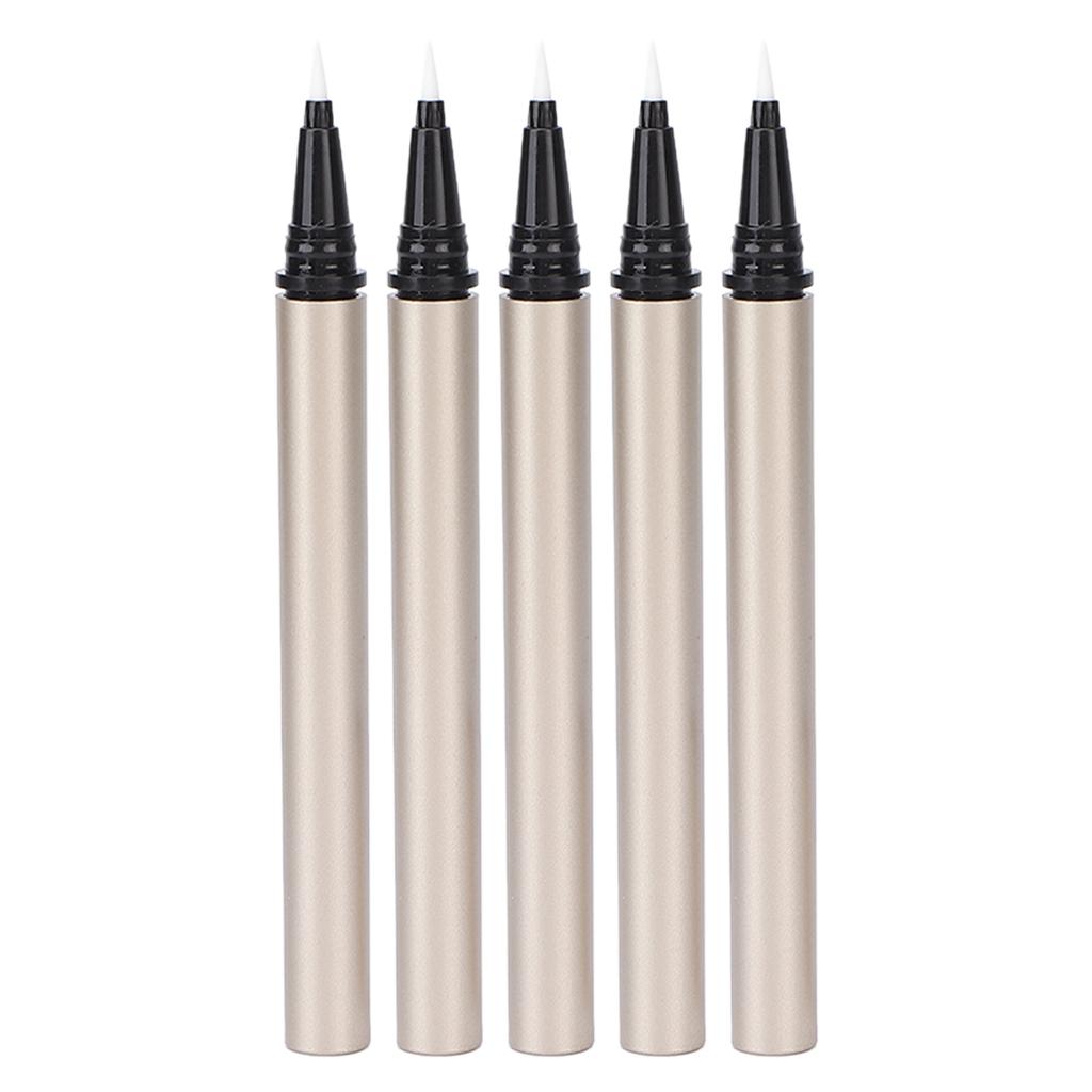 5Pcs Empty Eyeliner Tubes Plastic Refillable DIY Mascara Cosmetic Vials Bottles with Brush