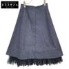 FOXEY NEW YORK 43289 23 Indigo Tulle Layered Denim Flare Skirt Skirt 40 IndigoUsed