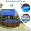 Pool Cover Securing Clips 6/12 Pcs Durable Stainless Steel with Blue Plastic Handle Easy to Install for Outdoor Pool Winter Cover